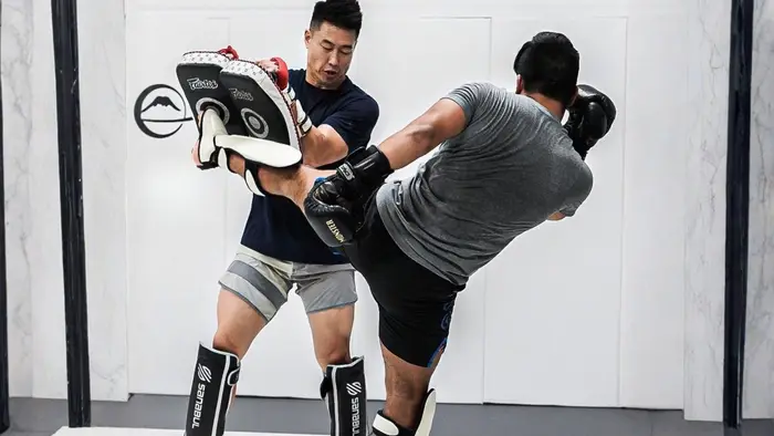 Muay Thai striking class at 10th Planet Mission Viejo