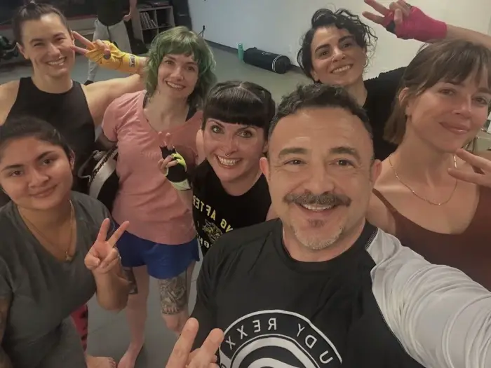 No-gi BJJ class in session at Analog Jiu Jitsu Austin