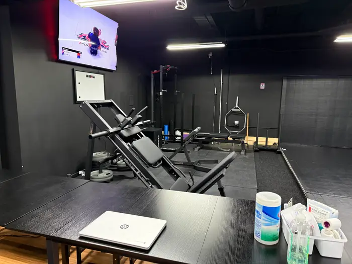 Strength and training equipment at Ann Arbor BJJ