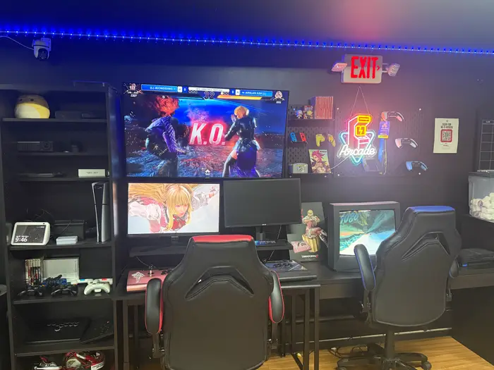 Gaming and community area at Ann Arbor BJJ
