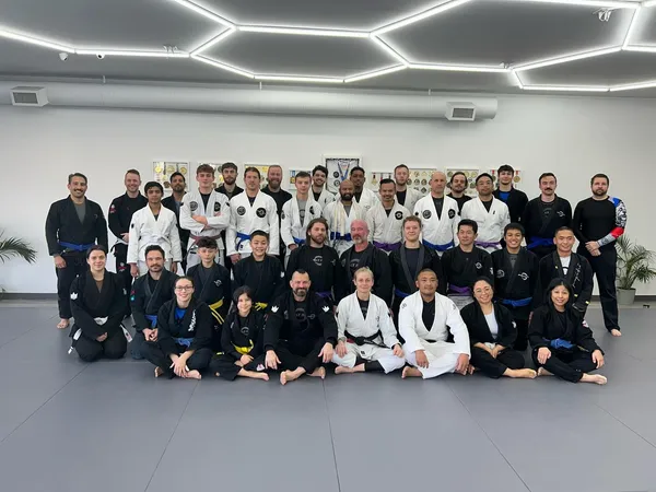 Balance Jiu-Jitsu team and members on the mats