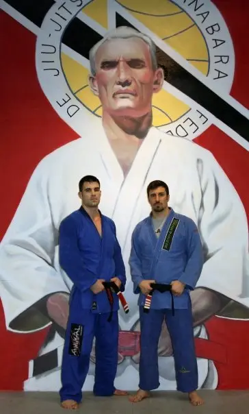 Phil and Ricardo Migliarese with a Helio Gracie portrait