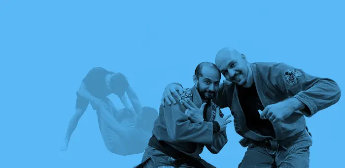 No-Gi grappling session on the mats