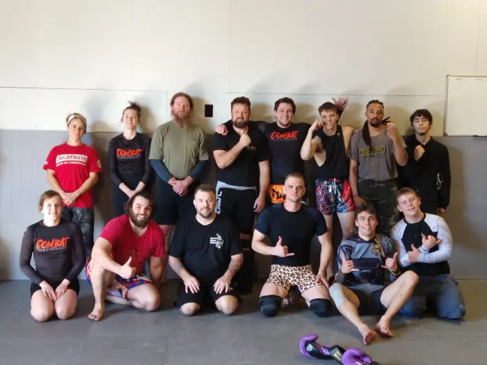 Enigma Combat Sports team and coaches group photo