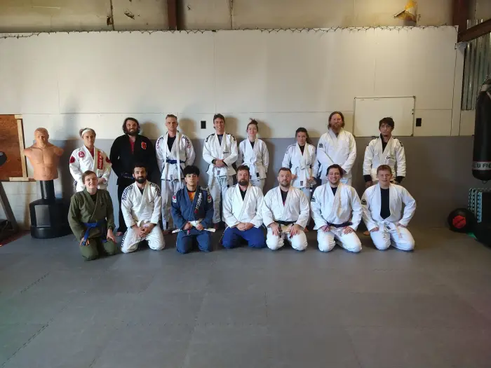 Members gathered after a training session