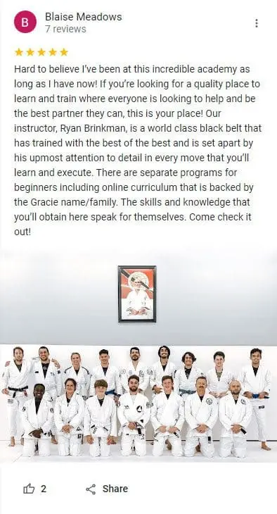 Adult student training Gracie Jiu-Jitsu at the Ocean Springs academy