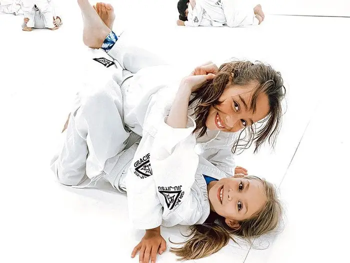 Young grapplers practicing Gracie Bullyproof techniques
