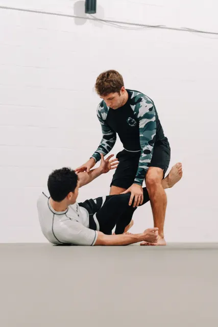 Adult no-gi jiu-jitsu training
