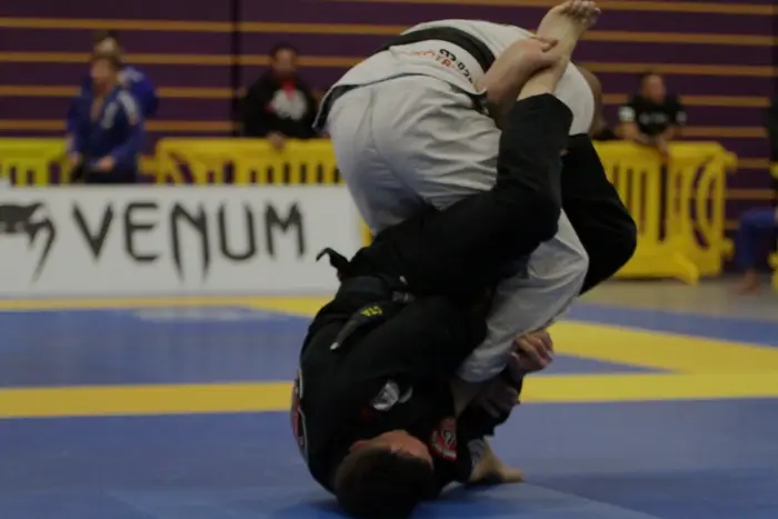 Training partners working technique on the mats