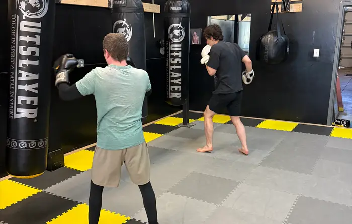 Members training together at Mythic Martial Arts