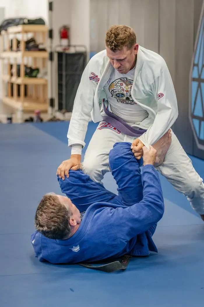 Training on the mats at Paragon of Jiu Jitsu in Wilmington, NC