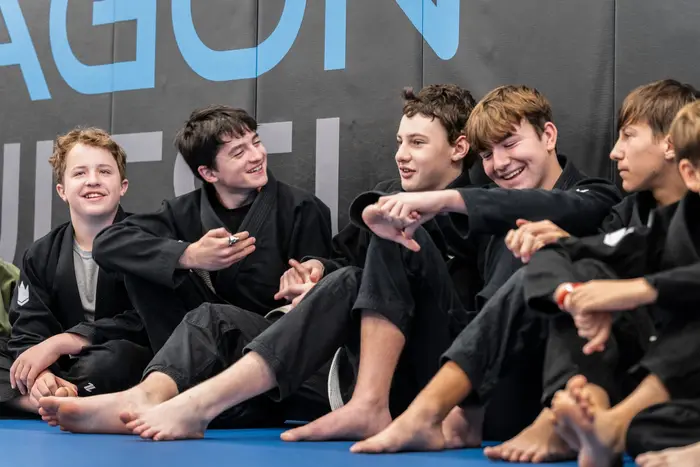 Young students learning BJJ at Paragon