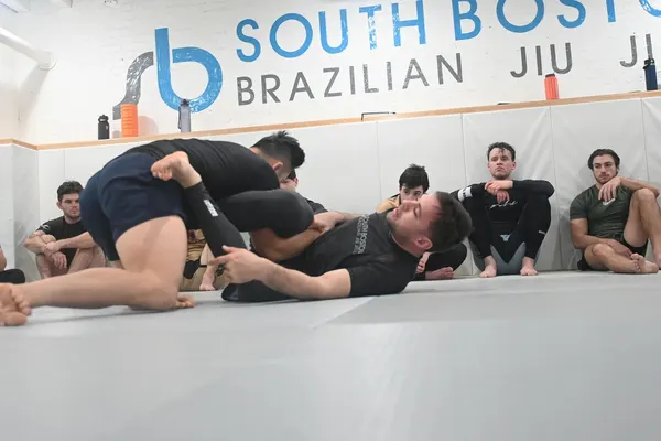 Coached technique session on the mats