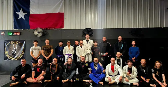 Southern Elite team photo with the Texas flag