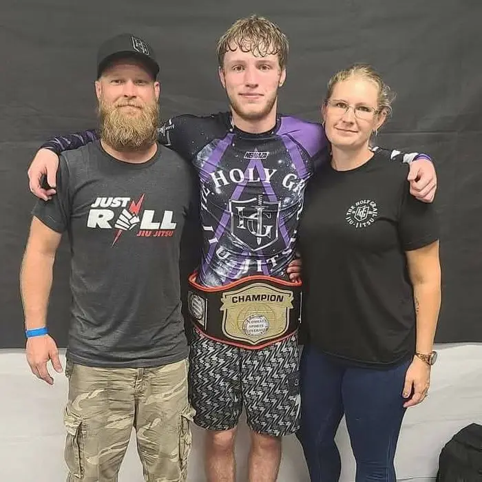 Championship belt celebration