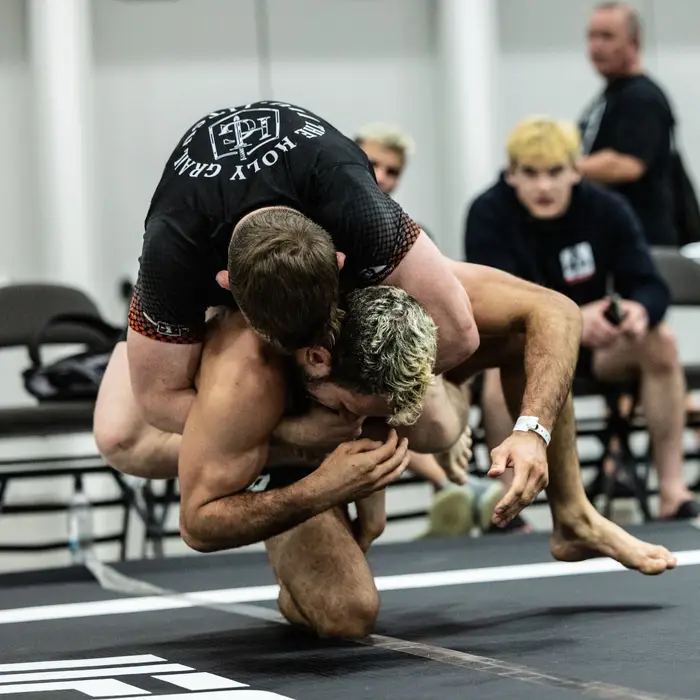 Holy Grail grappler working from the top in a tournament